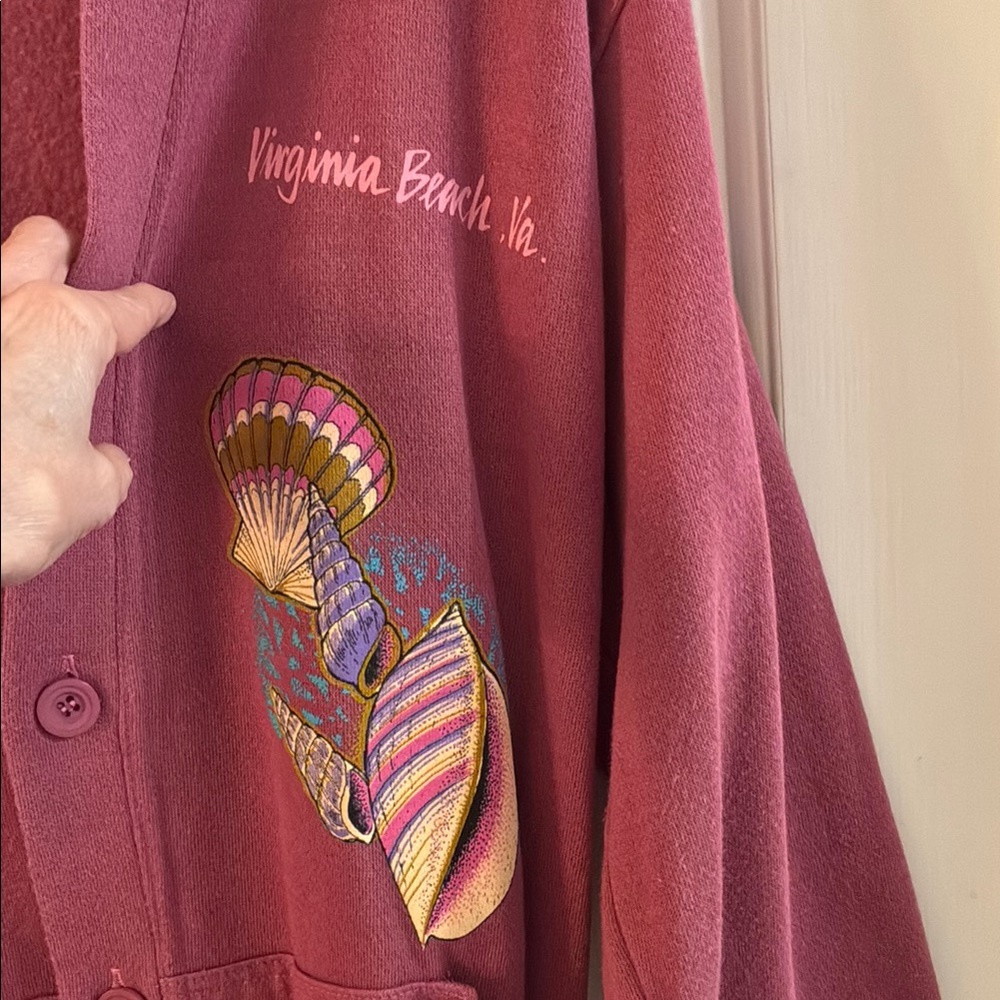 ESY Blush Pink Color Jacket with Embroidered Shell Design - Picture 4 of 7